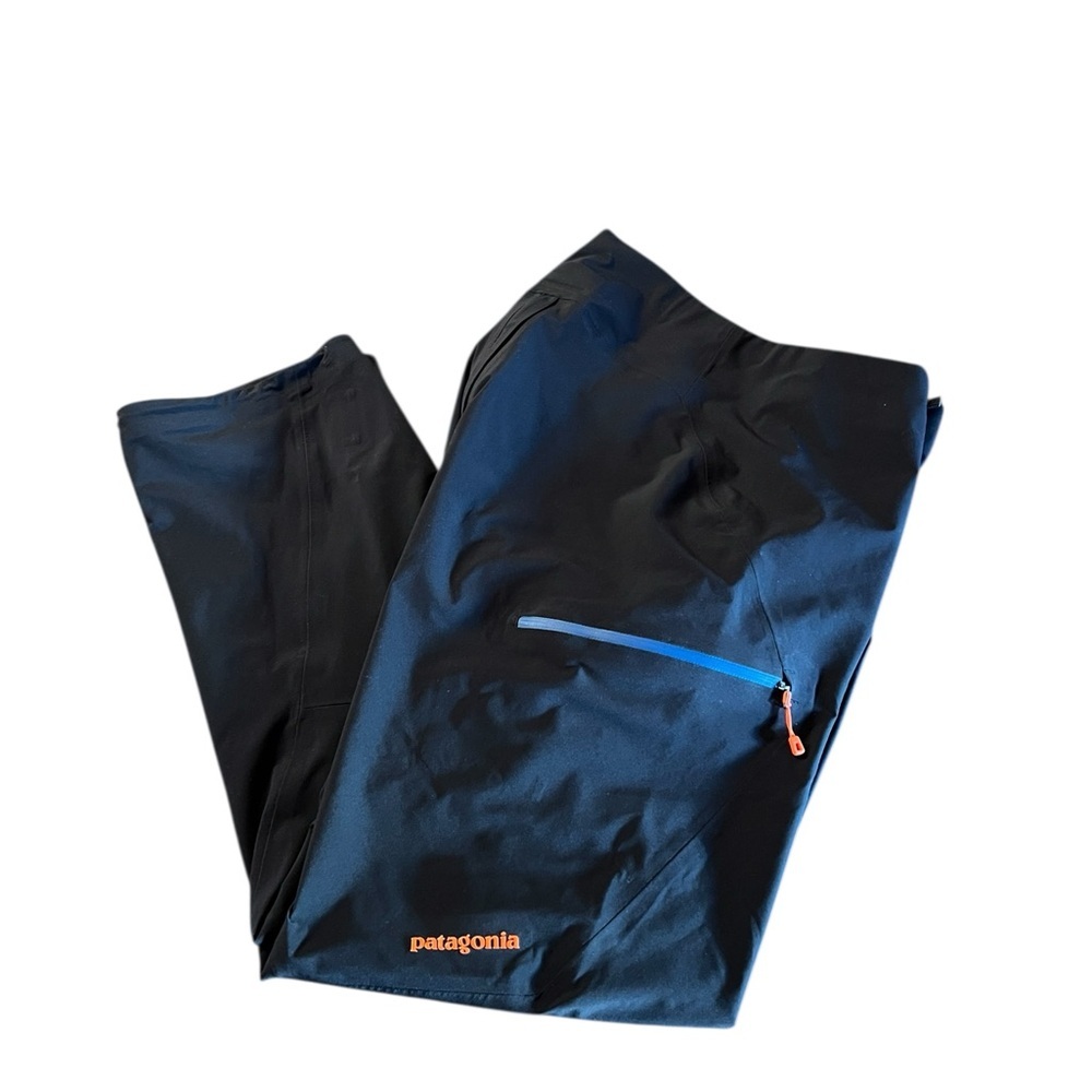 Patagonia Men's Black h2no Pants Full Zip Around Crotch Size Large